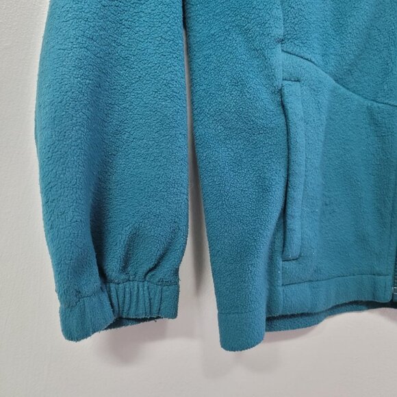 Columbia Fleece Zip Up Teal Blue Green Collar Girls Size Small Childrens School - Picture 5 of 9